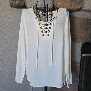 NWT Kensie Cream Lightweight Blouse